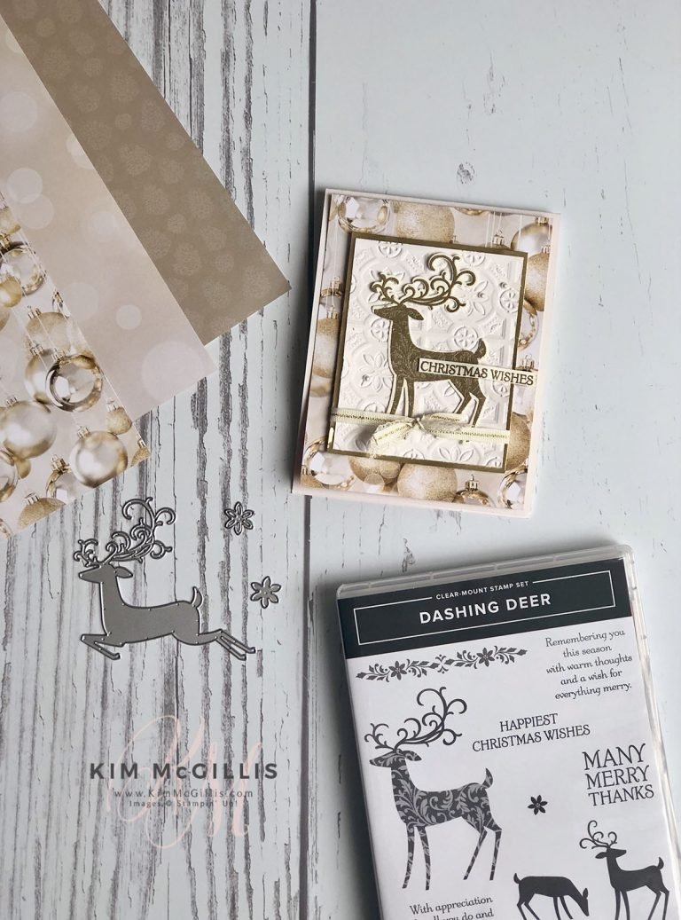 Monochromatic Dashing Deer Holiday Card