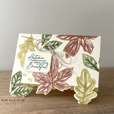 Stampin’up! Autumn Leaves Fancy Card