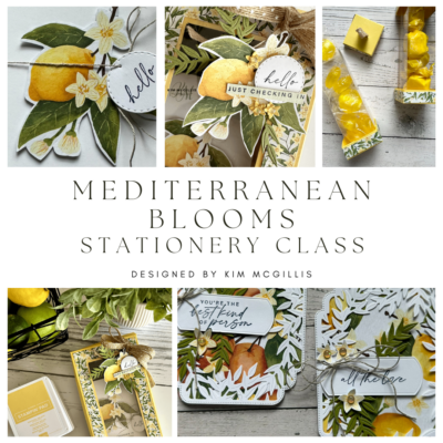 Mediterranean Blooms Stationery Class