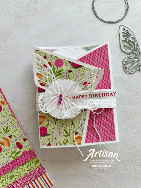 Stampin'up! Beautiful Butterflies Fun Fold Card - Kim McGillis