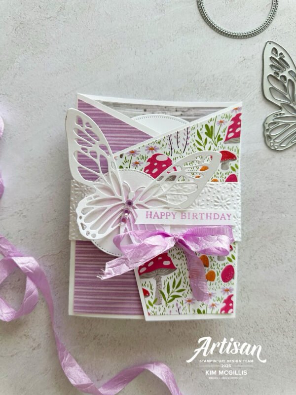 Stampin'up! Beautiful Butterflies Fun Fold Card - Kim McGillis