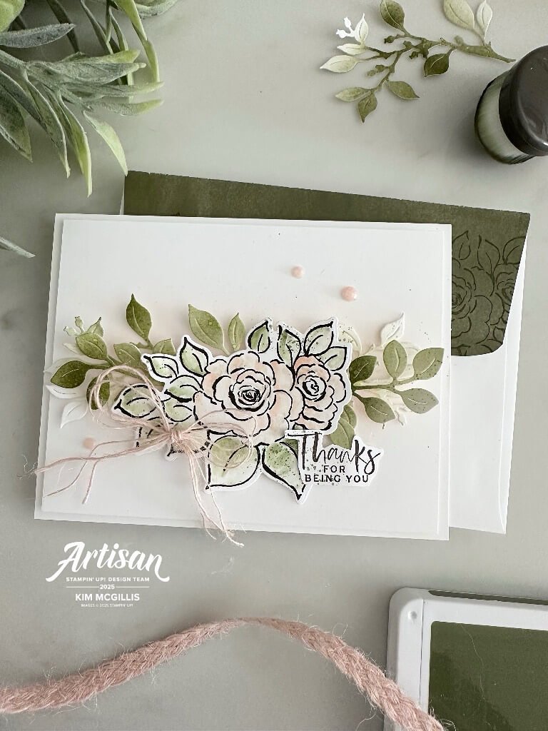 Stampin’ Up!’s Floral Charm For A Simple White Card