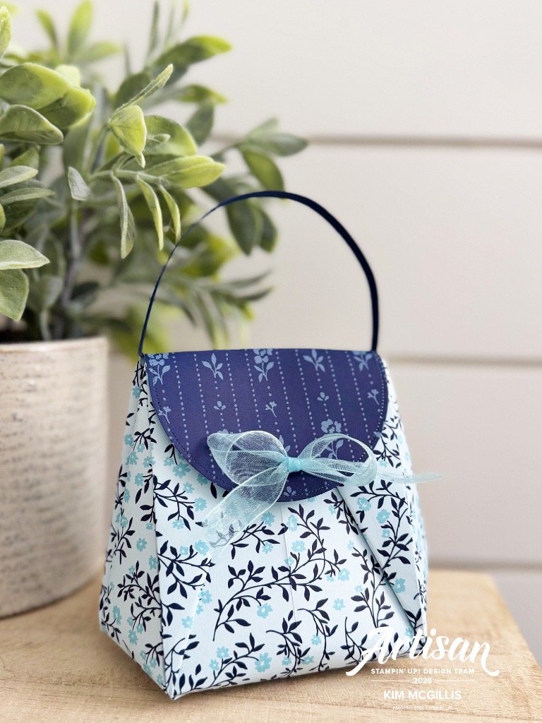 Mini Purse Tutorial Featuring The True Blue Floral Designer Series Paper